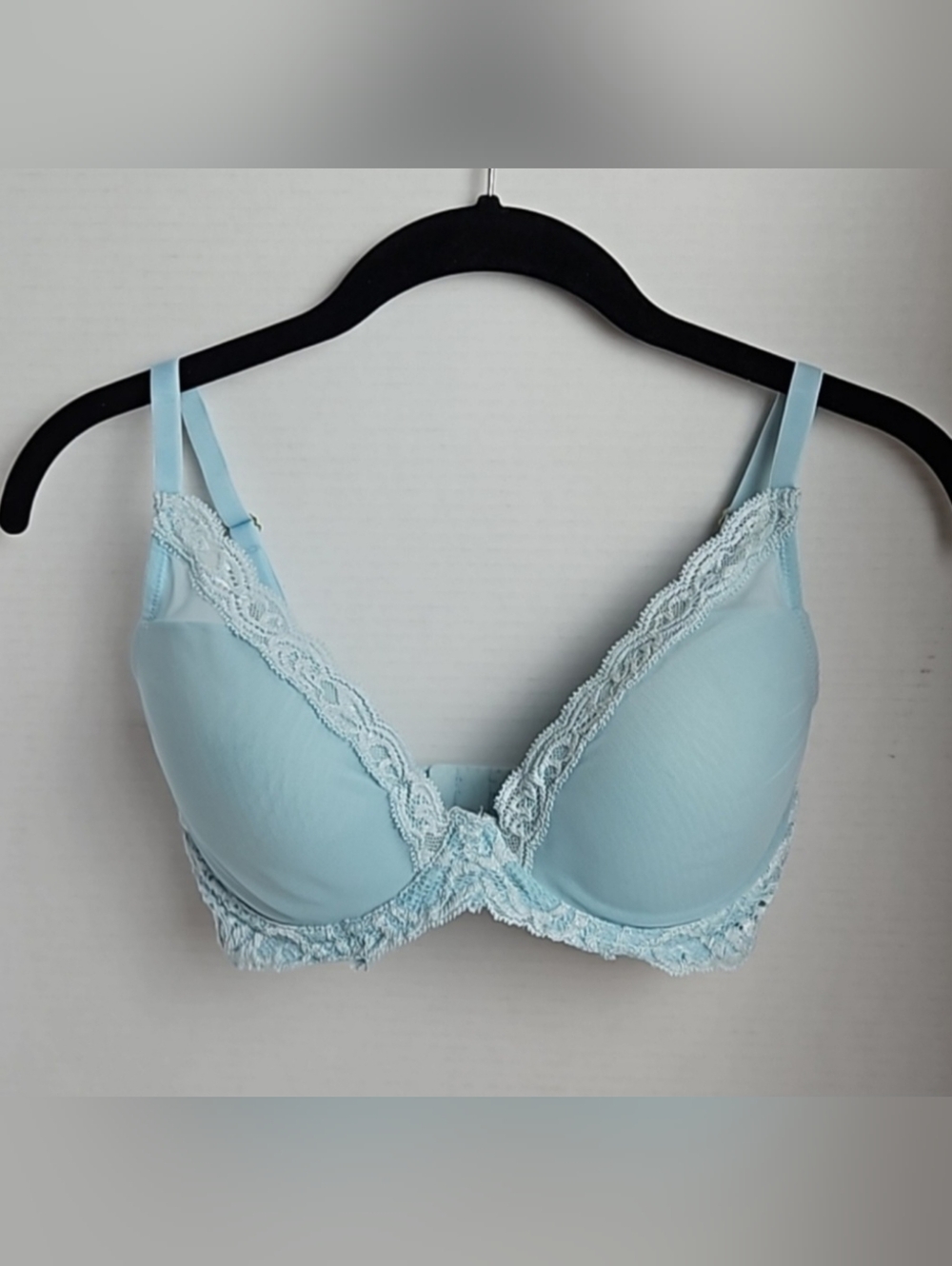 Natori| NWOT Woman's Tiffany Blue Feathers  Contour Plunge Underwire Bra 30 DDD
